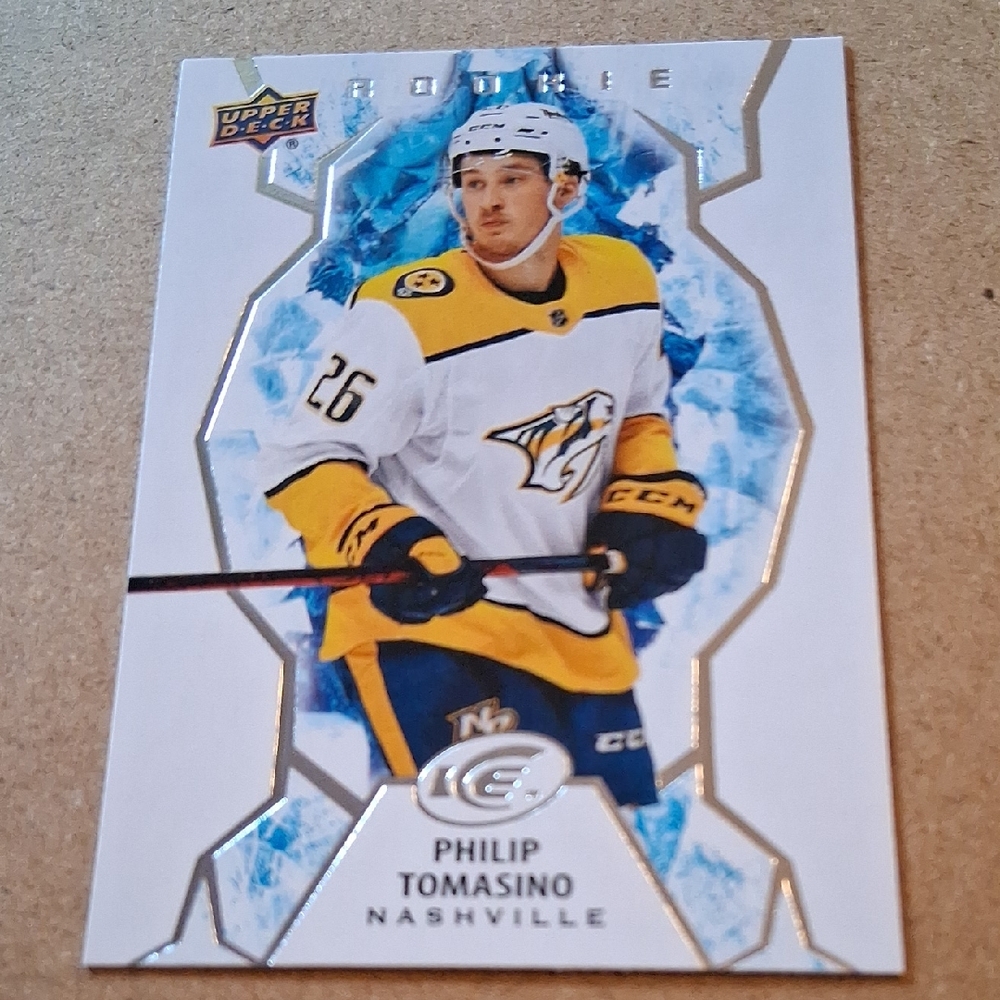 Predators Upper Deck Ice Philip Tomasino Hockey Card